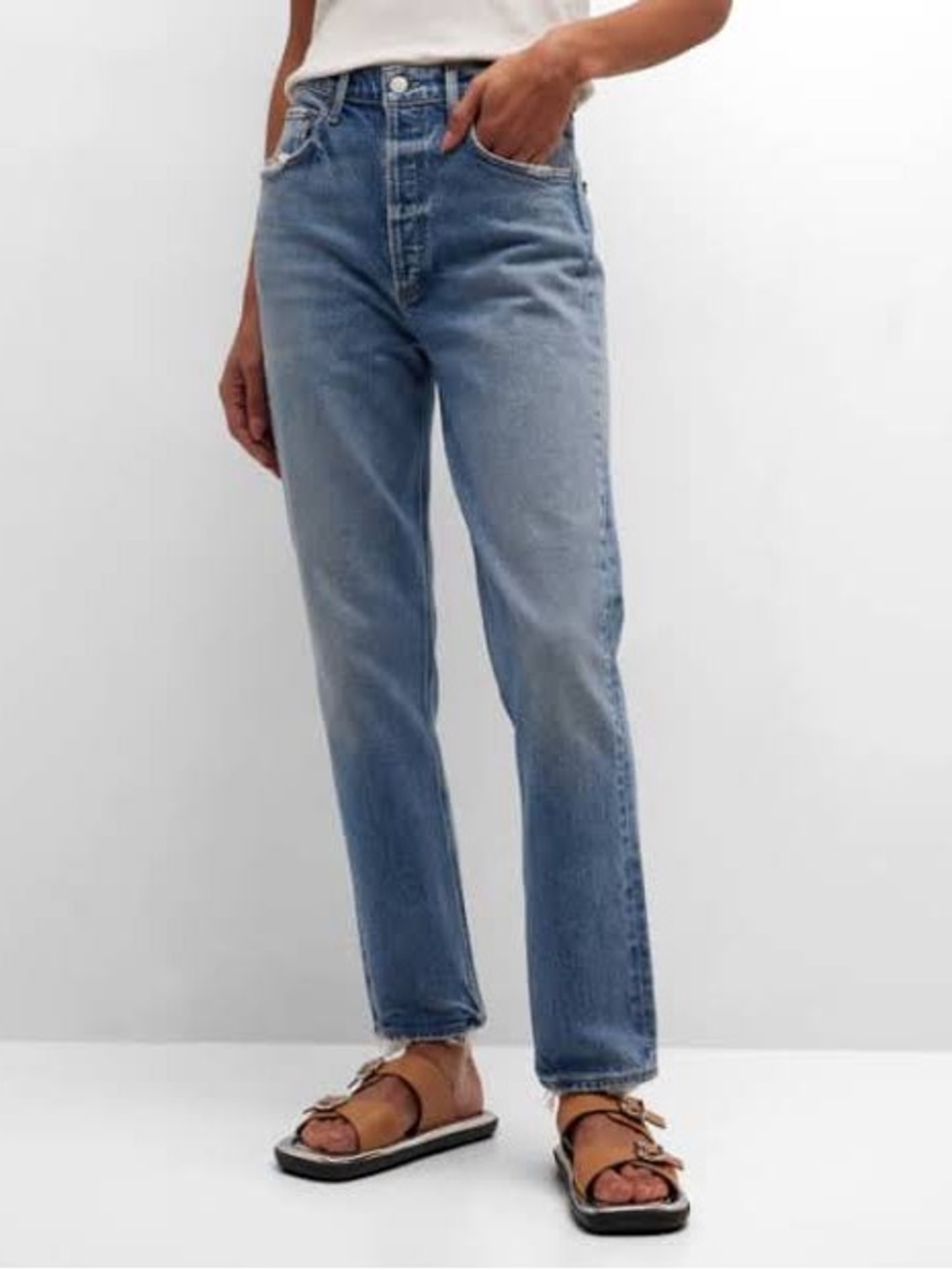Agolde Riley Straight Crop Ankle Length